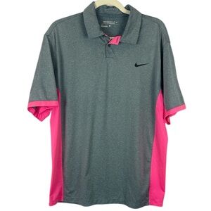 Nike Golf Tour Performance Pink Gray Short Sleeve Tee Size Large